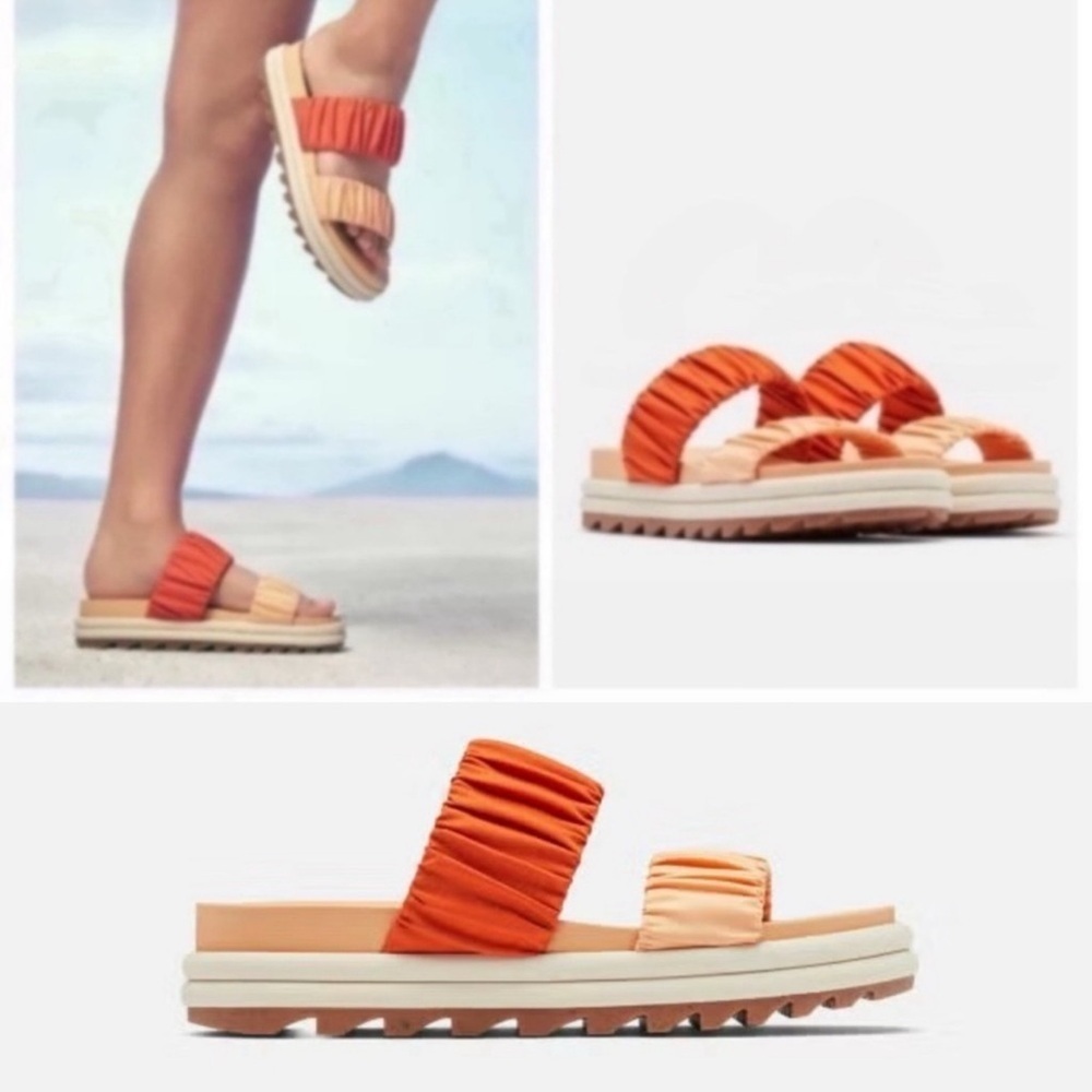 New Sorel X PrAna Roaming Two strap Vegan Boho Gorpcore Slide Chunky Platform - Picture 1 of 8